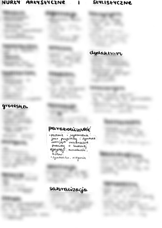 NOTATKA- NURTY ARTYS. I STYLIS. PDF *zgodnie z wymaganiami CKE*