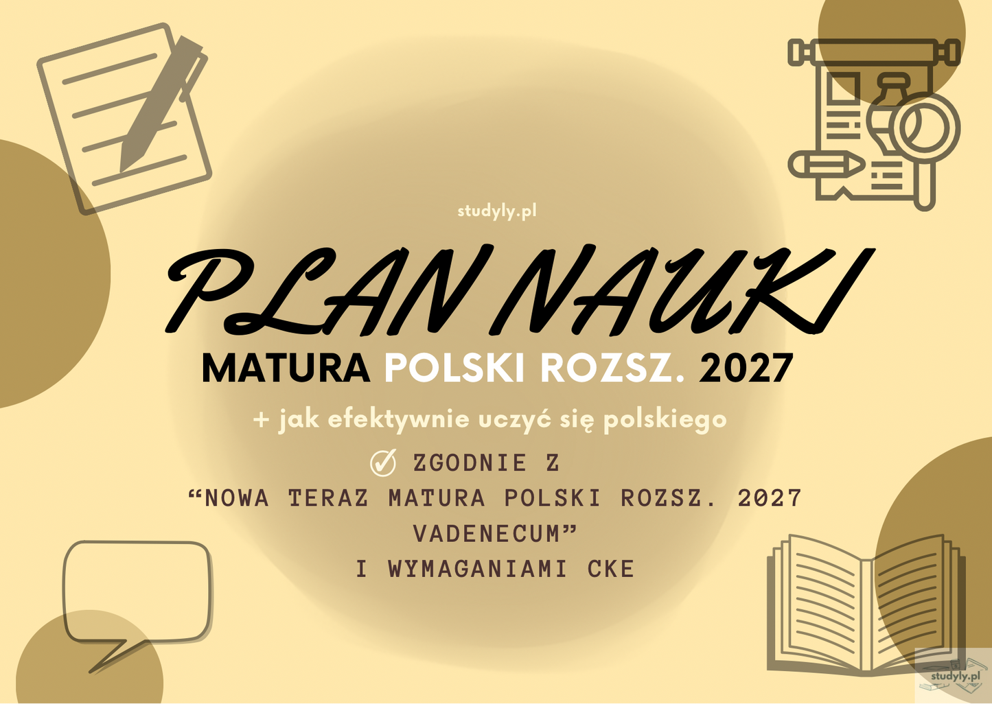 PLAN NAUKI - POLSKI ROZSZ. ‼️ *wymagania cke matura 2027*