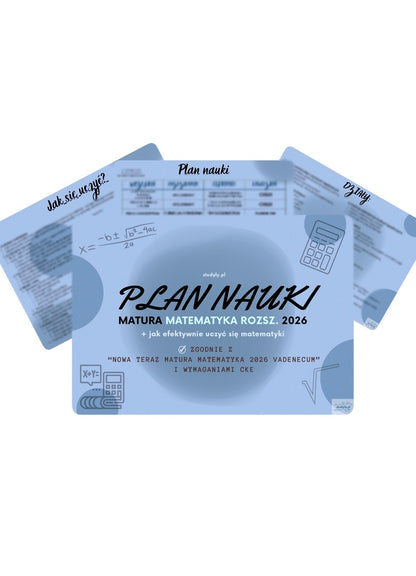 PLAN NAUKI- MATEMATYKA ROZSZ. *zgodnie z wymaganiami cke matura 2026*