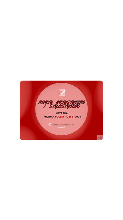 NOTATKA- NURTY ARTYS. I STYLIS. PDF *zgodnie z wymaganiami CKE*