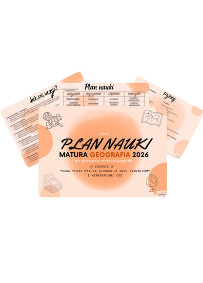 PLAN NAUKI- GEOGRAFIA *zgodnie z wymaganiami cke matura 2026*
