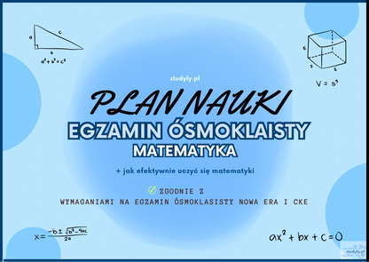 PLAN NAUKI- MATEMATYKA ❗️grudzień-kwiecień❗️ *wymagania cke egzamin 8-klasisty*