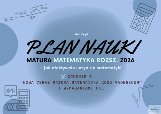 PLAN NAUKI- MATEMATYKA ROZSZ. *zgodnie z wymaganiami cke matura 2026*