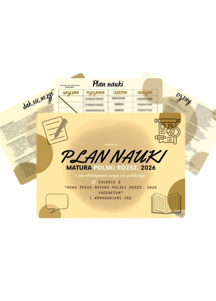 PLAN NAUKI- POLSKI ROZSZ.                                                                   ❗️grudzień-kwiecień❗️ *wymagania cke matura 2026*