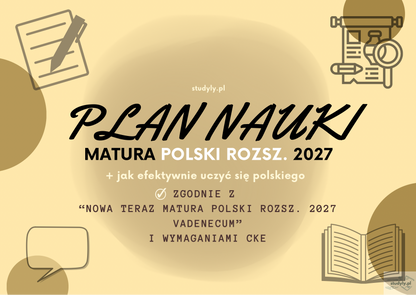 PLAN NAUKI - POLSKI ROZSZ. ‼️                                                               *wymagania cke matura 2027*