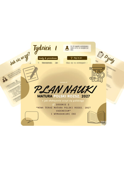 PLAN NAUKI - POLSKI ROZSZ. ‼️                                                               *wymagania cke matura 2027*