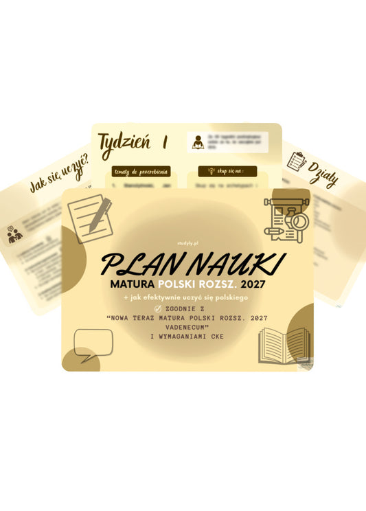 PLAN NAUKI - POLSKI ROZSZ. ‼️                                                               *wymagania cke matura 2027*