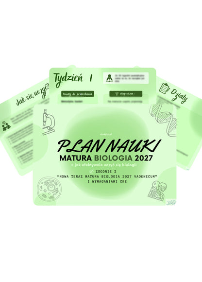 PLAN NAUKI - BIOLOGIA ‼️                             *wymagania cke matura 2027*