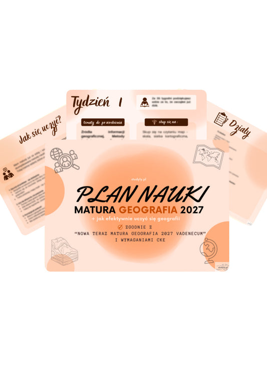 PLAN NAUKI - GEOGRAFIA ‼️                              *wymagania cke matura 2027*