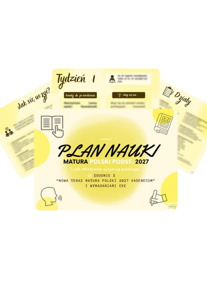 PLAN NAUKI - POLSKI PODST. ‼️                              *wymagania cke matura 2027*
