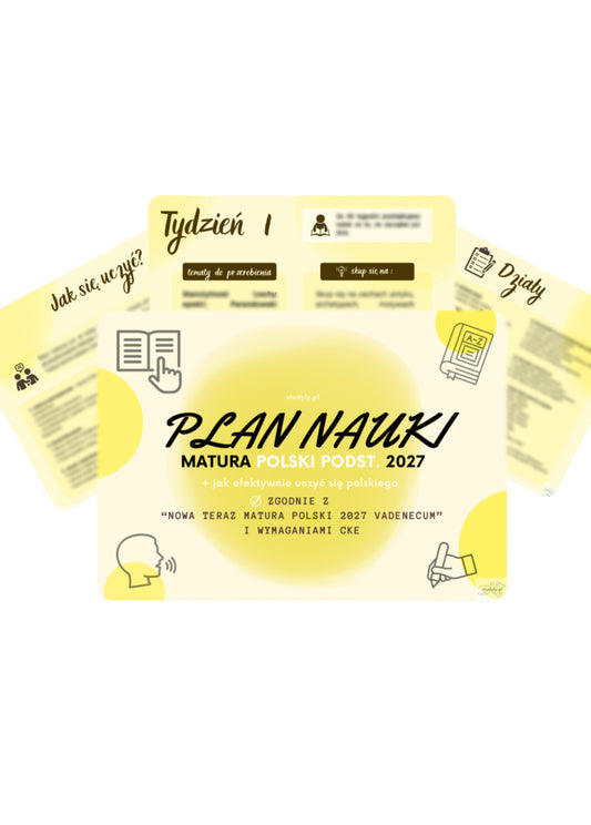 PLAN NAUKI - POLSKI PODST. ‼️                              *wymagania cke matura 2027*