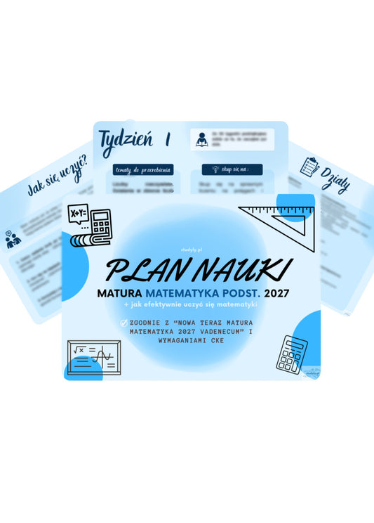 PLAN NAUKI - MATEMATYKA PODST. ‼️     *zgodnie z wymaganiami cke matura 2027*