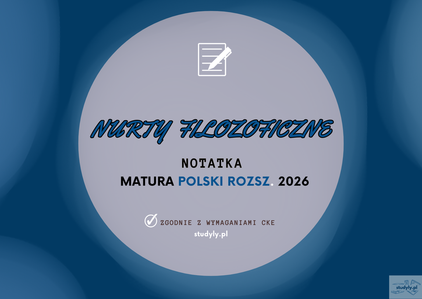 NOTATKA- NURTY FILOZOFICZNE PDF *zgodnie z wymaganiami CKE*