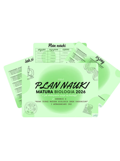 PLAN NAUKI- BIOLOGIA *zgodnie z wymaganiami cke matura 2026*