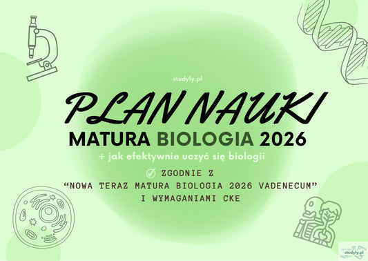 PLAN NAUKI- BIOLOGIA *zgodnie z wymaganiami cke matura 2026*